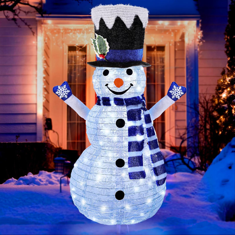 Outdoor snowman light sale